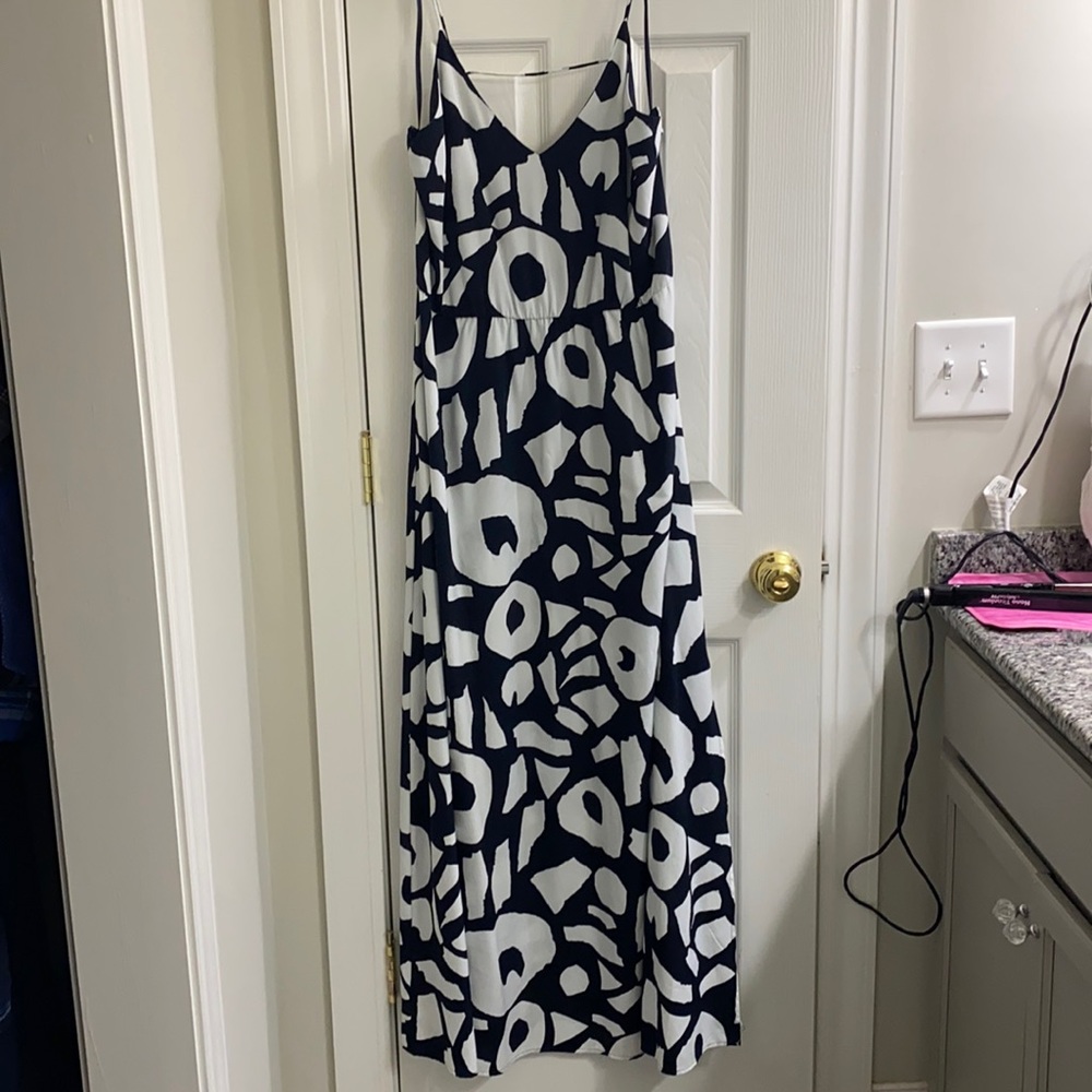 Ann Taylor Loft Geo Block Print Maxi - Sz 14